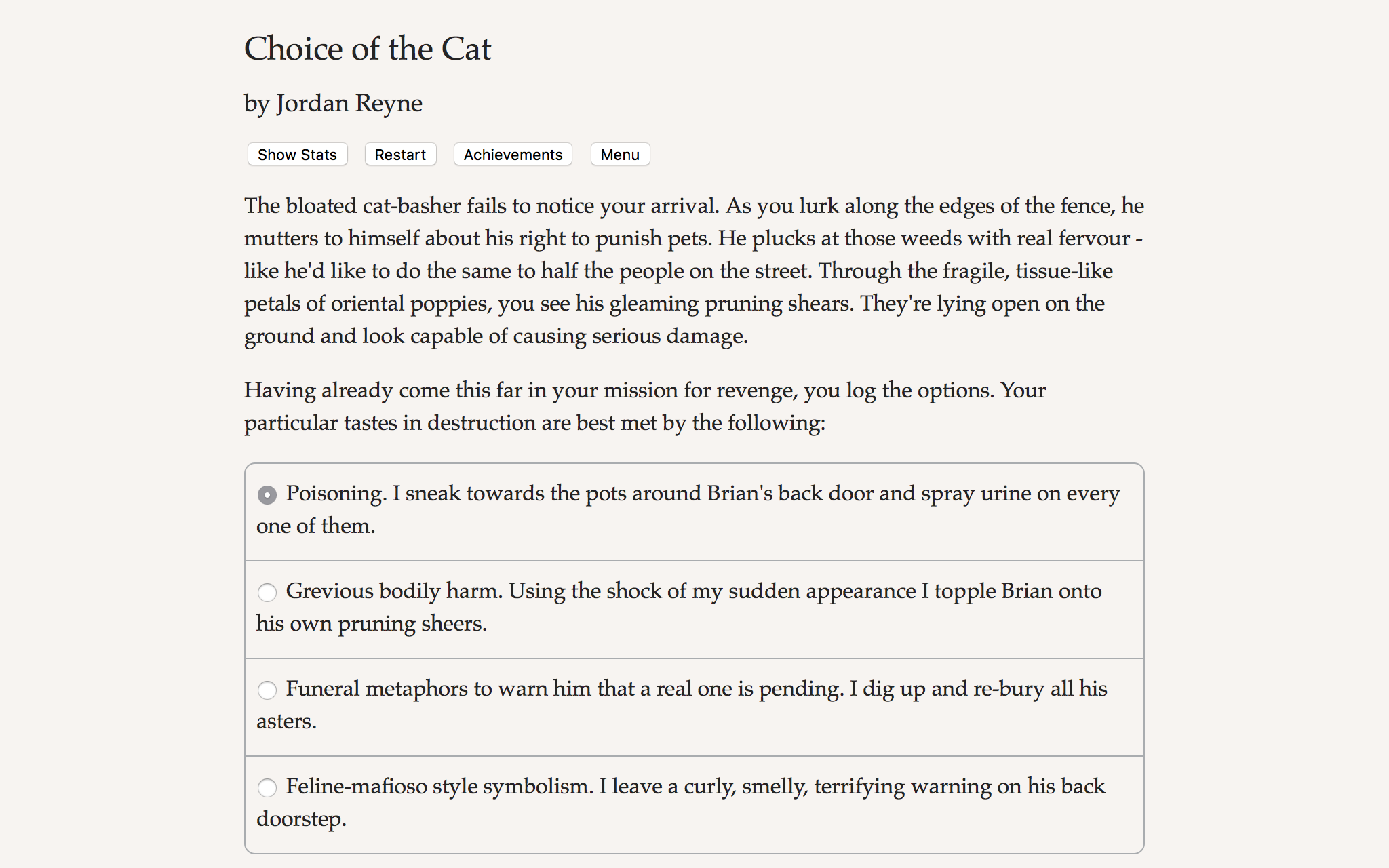 Choice of the Cat Press Kit Choice of the Cat Press Kit